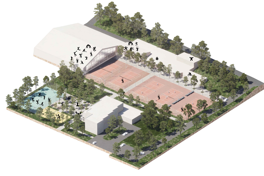 Vizualizácia areálu – Olympijské centrum talentovanej mládeže Stupava
